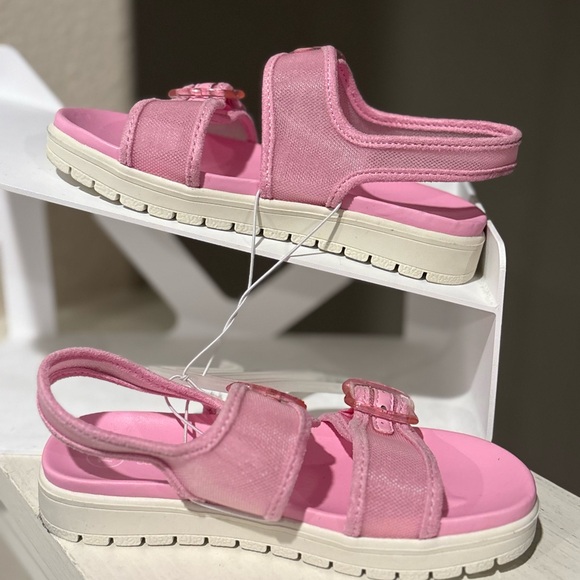 NEW Girls Toddler Riley Mesh Footbed Sandals Pink - Cat & Jack Size 10 - Picture 2 of 6